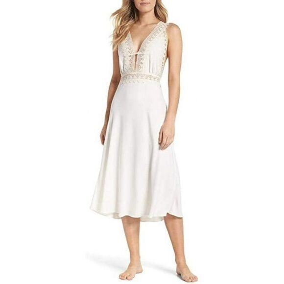 Flora Nikrooz Sleepwear Blythe Nightgown Ivory small - Picture 1 of 11